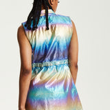 House Of Holland Metallic Rainbow Mini Dress