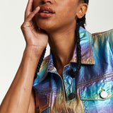 House Of Holland Metallic Rainbow Mini Dress