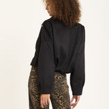 Black Oversized Faux Suede Jacket