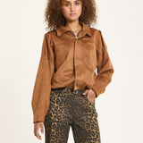 Camel Oversized Faux Suede Jacket