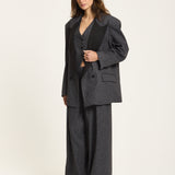 Charcoal Oversized Tailored Jacket
