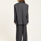 Charcoal Oversized Tailored Jacket