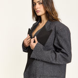 Charcoal Oversized Tailored Jacket