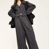 Charcoal Oversized Tailored Jacket