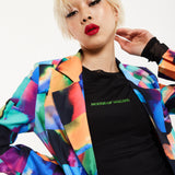 House of Holland Abstract Patchwork Print Blazer
