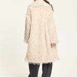 Cream Shaggy Faux Fur Coat