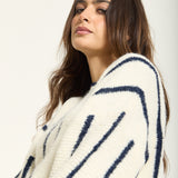 Striped Wool Blend Chunky Knit Jumper