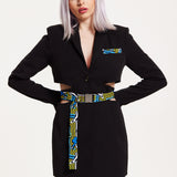 House Of Holland Mini Jacket Dress With Buckle Fastening