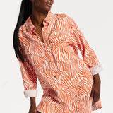 House of Holland Zebra Print Shirt Dress