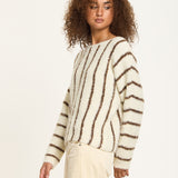 Striped Wool Blend Chunky Knit Jumper