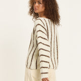 Striped Wool Blend Chunky Knit Jumper