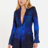 Abstract Print Heart Pocket Blazer