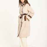 Cream Faux Shearling Coat