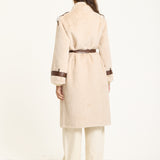 Cream Faux Shearling Coat