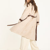 Cream Faux Shearling Coat