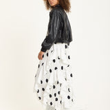 Black Faux Leather Bomber Jacket