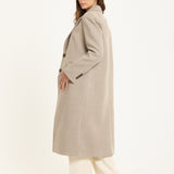 Beige Longline Tailored Coat