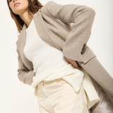 Beige Longline Tailored Coat