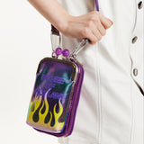House Of Holland Flame Crossbody Bag With Clip Closure