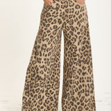 Leopard Wide Leg Statement Trousers