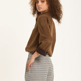 Chocolate Faux Suede Shirt