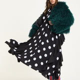 Emerald Shaggy Faux Fur Jacket