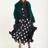Emerald Shaggy Faux Fur Jacket