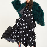 Emerald Shaggy Faux Fur Jacket