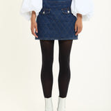 Quilted Denim Pocket Mini Skirt