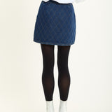 Quilted Denim Pocket Mini Skirt