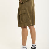 Khaki Cargo Bermuda Shorts