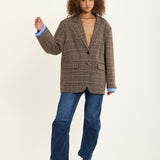 Checked Oversized Blazer