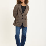 Checked Oversized Blazer