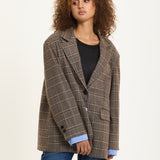 Checked Oversized Blazer