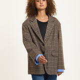 Checked Oversized Blazer