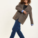 Checked Oversized Blazer