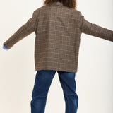Checked Oversized Blazer