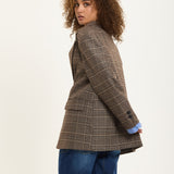 Checked Oversized Blazer