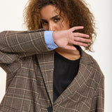Checked Oversized Blazer