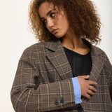 Checked Oversized Blazer