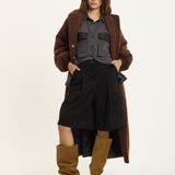 Black Cargo Bermuda Shorts