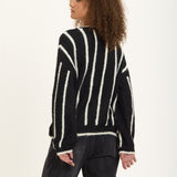 Striped Wool Blend Chunky Knit Jumper