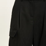 Black Cargo Bermuda Shorts