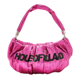 House Of Holland Crinkle Shoulder And Crossbody Bag Fuschia Pink