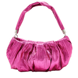 House Of Holland Crinkle Shoulder And Crossbody Bag Fuschia Pink