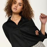 Black Faux Suede Shirt