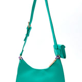 House Of Holland Shoulder Bag In Turquoise With ‘House’ Print