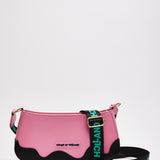 House Of Holland Pink Cross Body Bag With Printed Logo