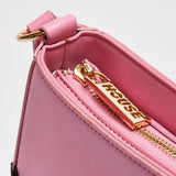 House Of Holland Pink Cross Body Bag With Printed Logo