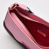 House Of Holland Pink Cross Body Bag With Printed Logo